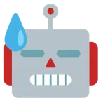 faccina abbattuta sudata + faccina di robot