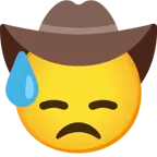 faccina abbattuta sudata + faccina con cappello da cowboy