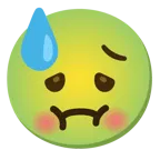 faccina abbattuta sudata + faccina nauseata