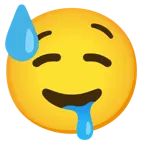 faccina abbattuta sudata + faccina che sbava