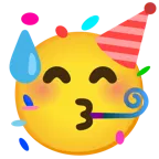 faccina abbattuta sudata + faccina che festeggia