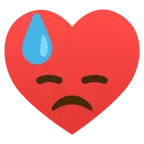 faccina abbattuta sudata + cuori
