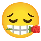 faccina pensierosa + rosa