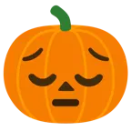 faccina pensierosa + zucca di Halloween