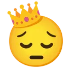 faccina pensierosa + corona