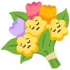 faccina pensierosa + mazzo di fiori