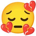 faccina pensierosa + cuore infranto