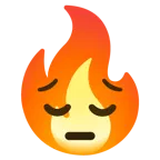 faccina pensierosa + fuoco