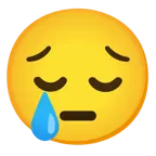 faccina pensierosa + faccina che piange