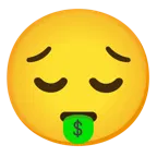 faccina pensierosa + faccina avida di denaro