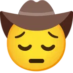 faccina pensierosa + faccina con cappello da cowboy