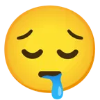 faccina pensierosa + faccina che sbava