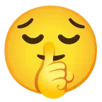 faccina pensierosa + faccina che zittisce