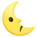 faccina confusa + faccina ultimo quarto di luna