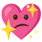 faccina confusa + cuore che luccica