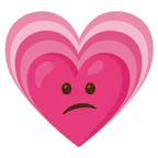 faccina confusa + cuore che cresce