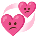faccina confusa + cuori che girano