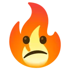 faccina confusa + fuoco