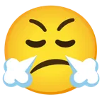 faccina confusa + faccina che sbuffa