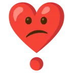 faccina confusa + punto esclamativo a cuore