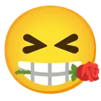 faccina frustrata + rosa