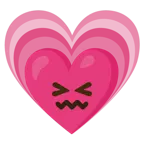 faccina frustrata + cuore che cresce