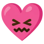 faccina frustrata + cuore con fiocco