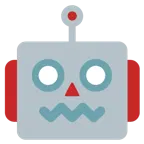 faccina frustrata + faccina di robot