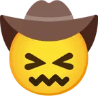 faccina frustrata + faccina con cappello da cowboy