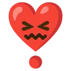 faccina frustrata + punto esclamativo a cuore
