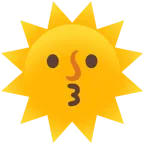 kissing face + sun with face