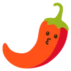 kissing face + hot pepper