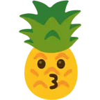 kissing face + pineapple