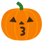 kissing face + jack-o-lantern