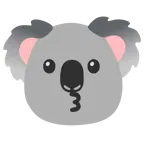 kissing face + koala