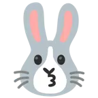 kissing face + rabbit face