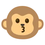 kissing face + monkey face