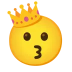 kissing face + crown