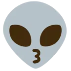 kissing face + alien
