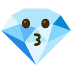 kissing face + gem stone