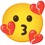 kissing face + broken heart