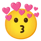 kissing face + heart with arrow