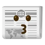 kissing face + newspaper