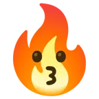 kissing face + fire