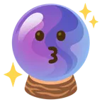 kissing face + crystal ball