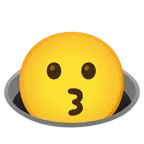 kissing face + hole