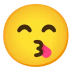 kissing face + face savoring food