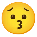 kissing face + worried face