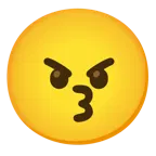 kissing face + angry face