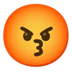 kissing face + enraged face